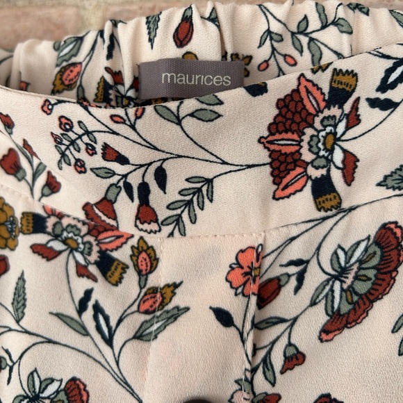 Maurices Medium Floral Button Front Shirttail Hem Midi Skirt - Picture 3 of 7